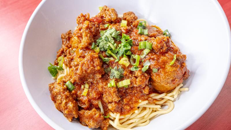 Spaghetti with meatballs